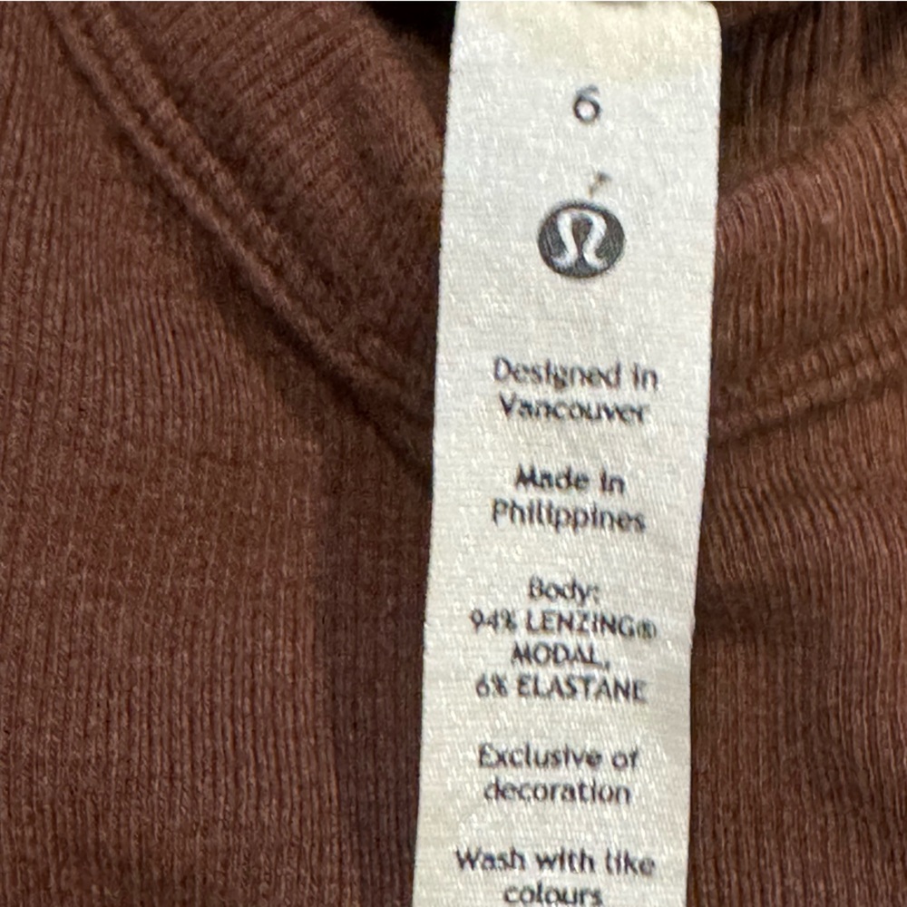 Lululemon Hold Tight Cropped Tank Top in Java Sz 6 - Picture 7 of 11